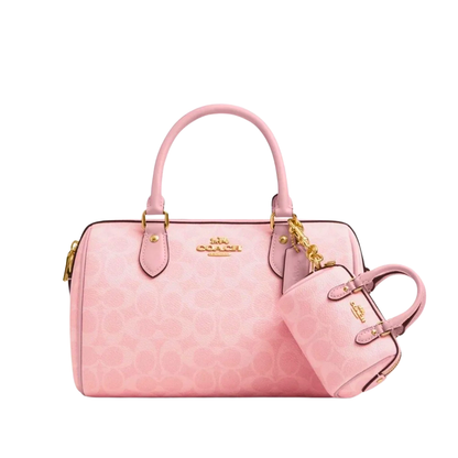 Coach Mini Rowan Bag Charm In Signature Canvas