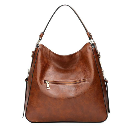 Luxury Leather Hobo Anti-Theft Handbag