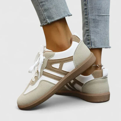 Women's Comfort Sneakers in Khaki and Gray Tones
