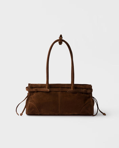 Prada Bonnie medium  suede handbag
