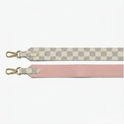 Damier Ebene Greenwich Shoulder Strap White & Pink (Box Included)