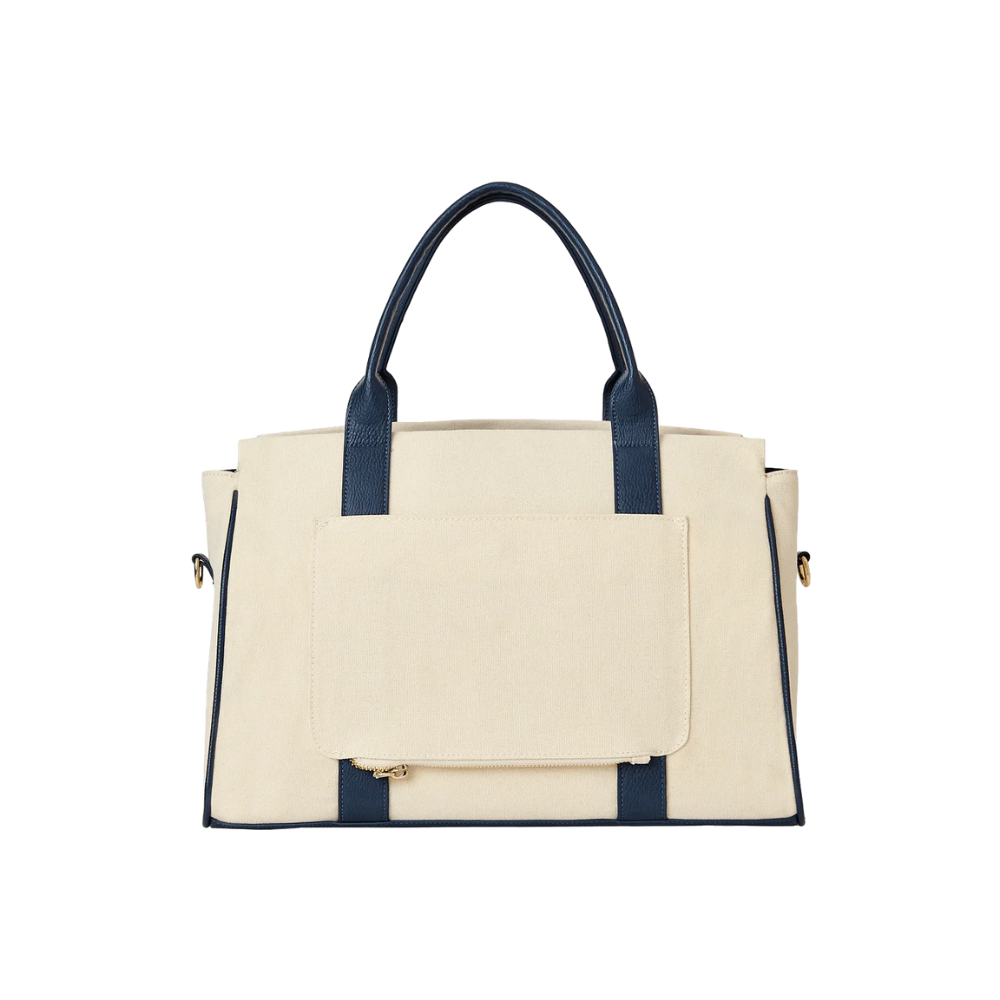 Poppy & Peonies Effortless Tote Navy
