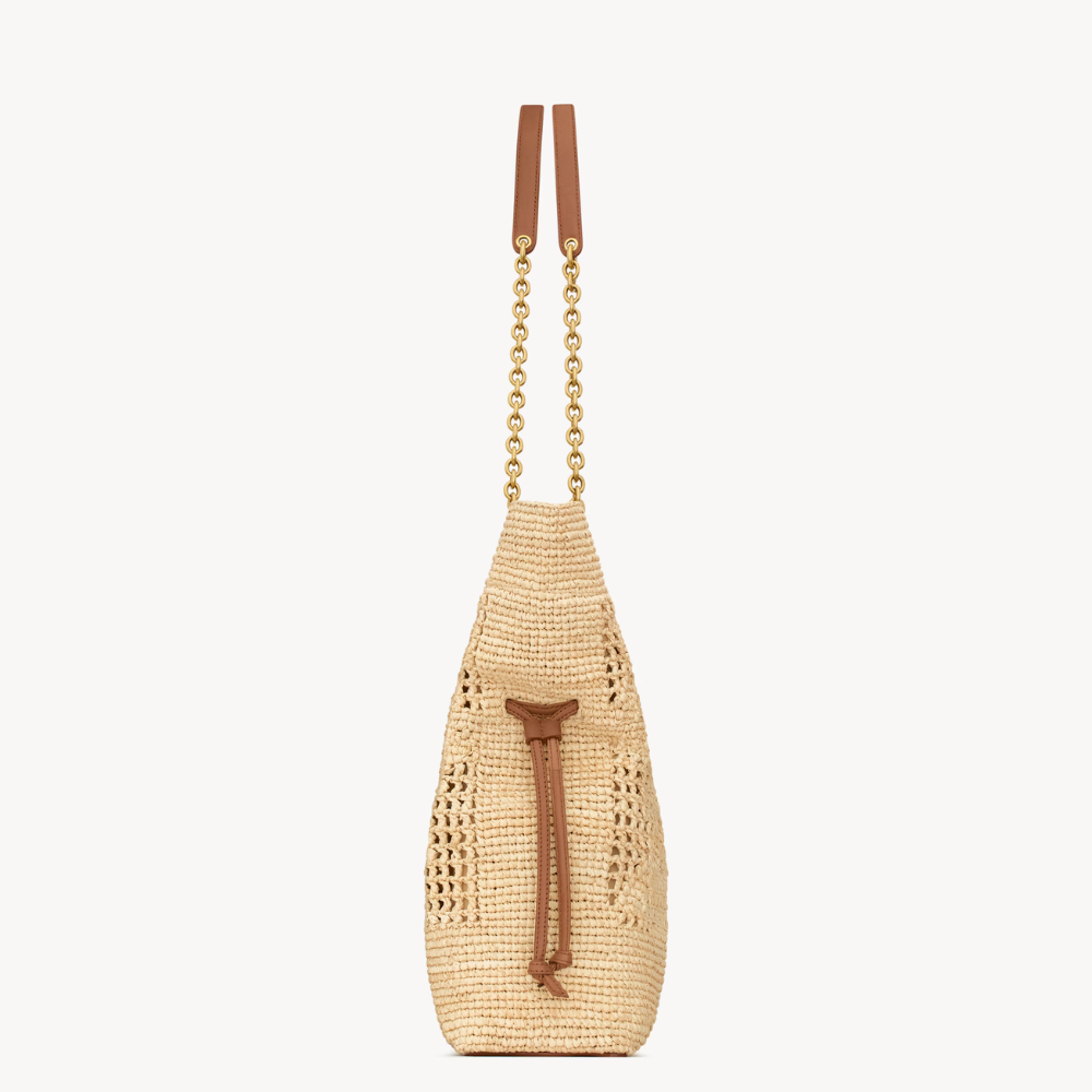 YSL Jamie Shopping Small in Raffia