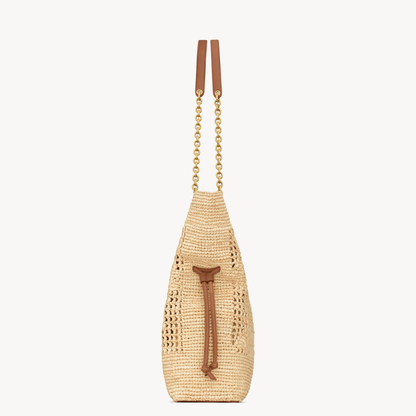 YSL Jamie Shopping Small in Raffia