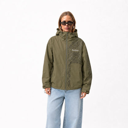 Water Reactive Cheetah Rain Jacket