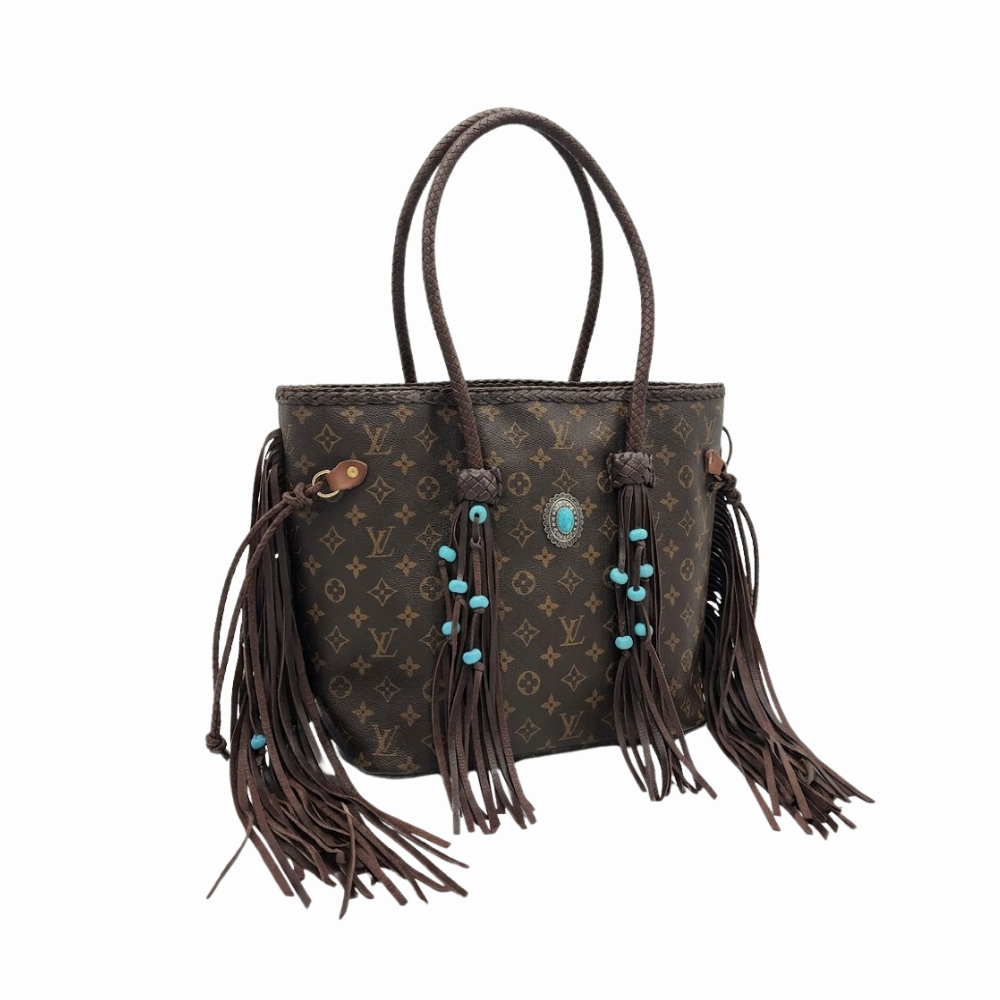 LV - Neverfull Houston With Turquoise