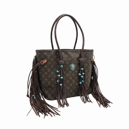 LV - Neverfull Houston With Turquoise