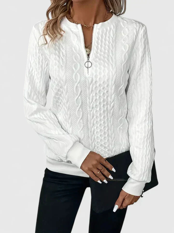 Women's Comfortable Sweater in White, Gray or Black