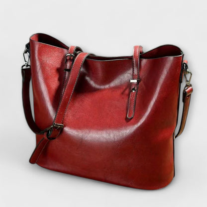 Women's Vintage Shoulder Bag in Burgundy and Gray