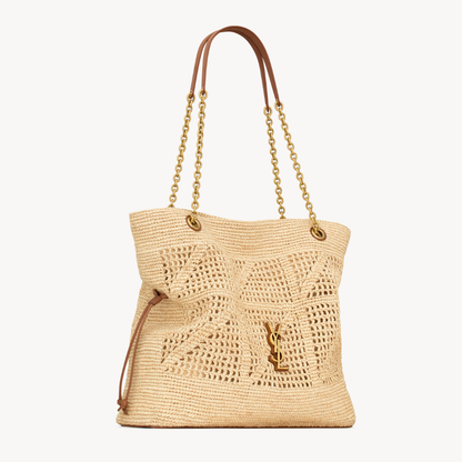 YSL Jamie Shopping Small in Raffia