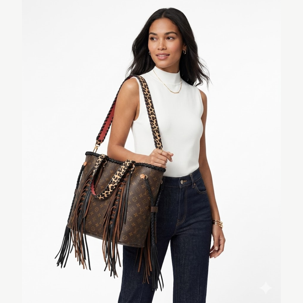 LV - Neverfull Houston Tote Leopard