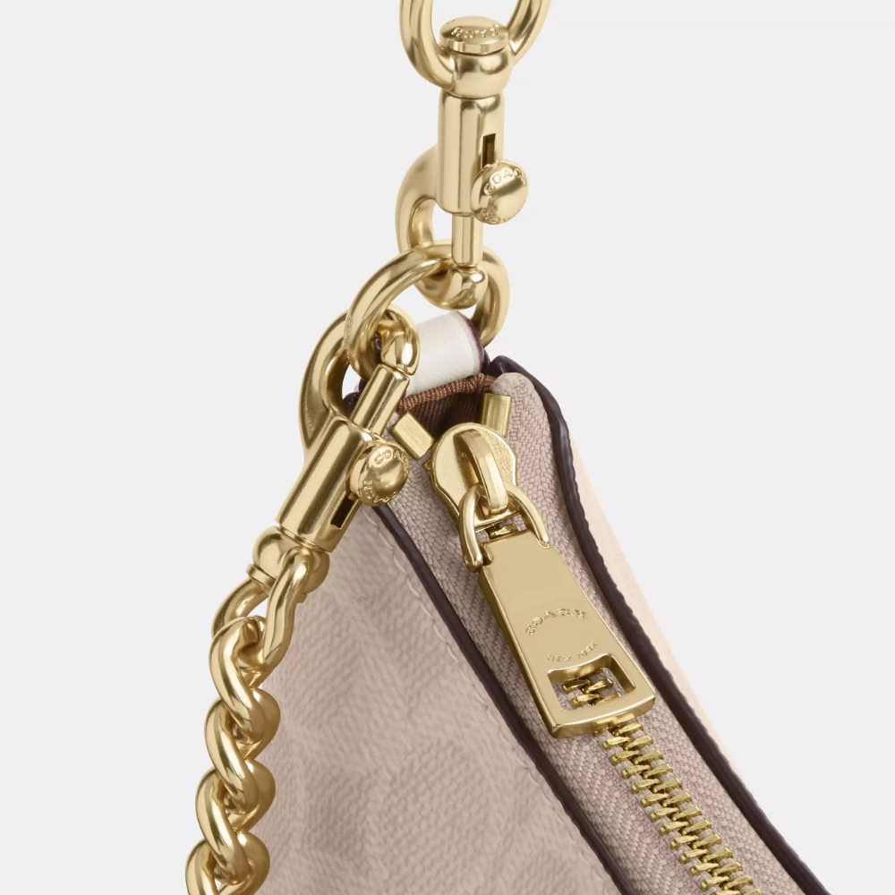Coach Sand Teri Shoulder Bag In Signature Canvas