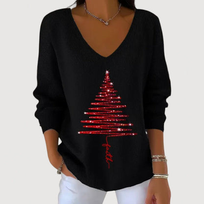 Women's Christmas Knit Top in Six Colors
