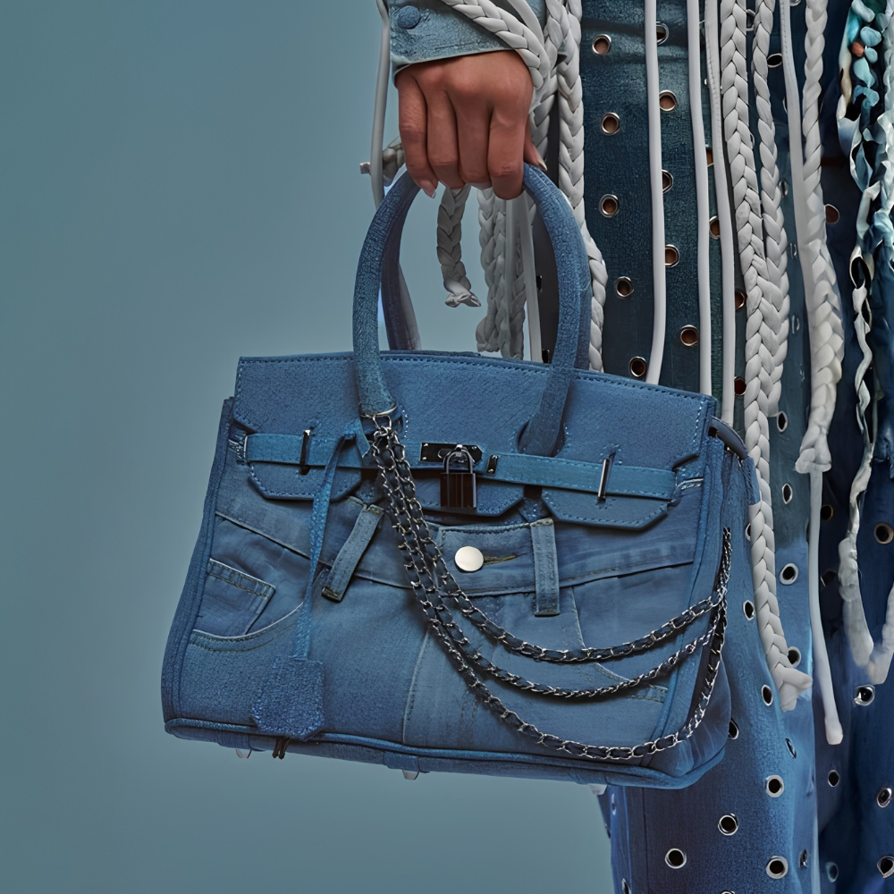 DENIM BLUES TOTE PURSE