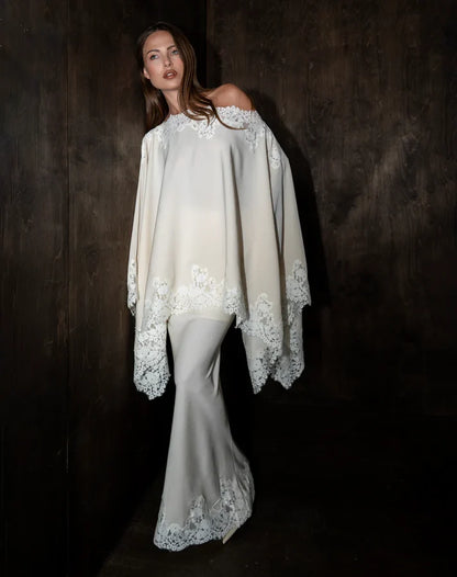 Elegant Lace Cape Set