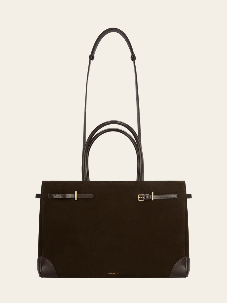 Espresso Suede Book Tote Bag 33