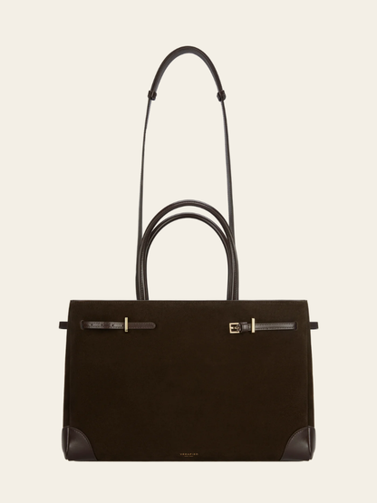 Espresso Suede Book Tote Bag 33