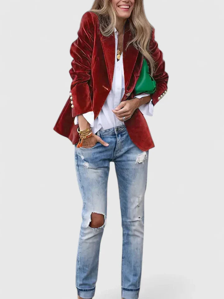 Women's Elegant Blazer in Four Bold Colors