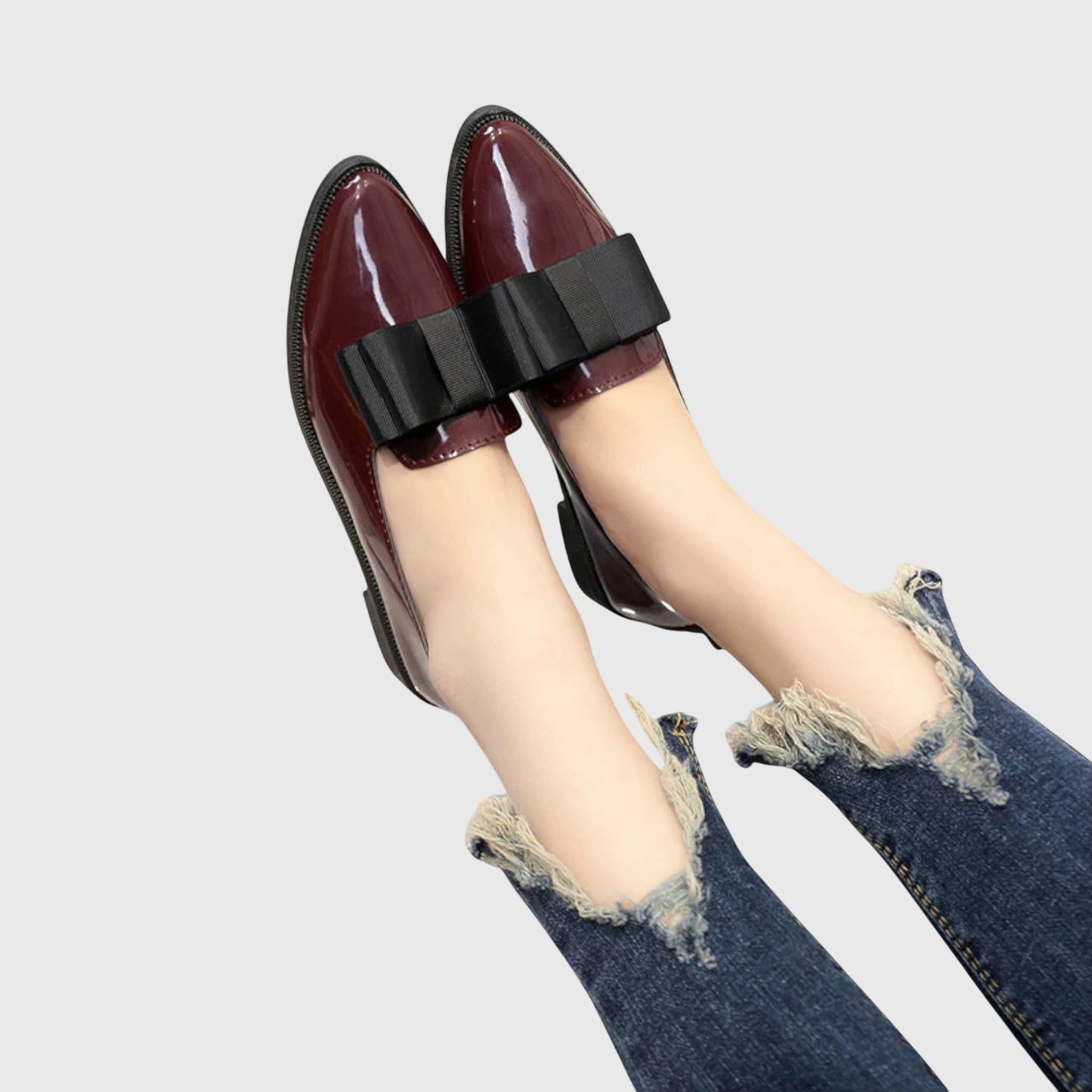 Women's Comfort Loafers in Red and Black