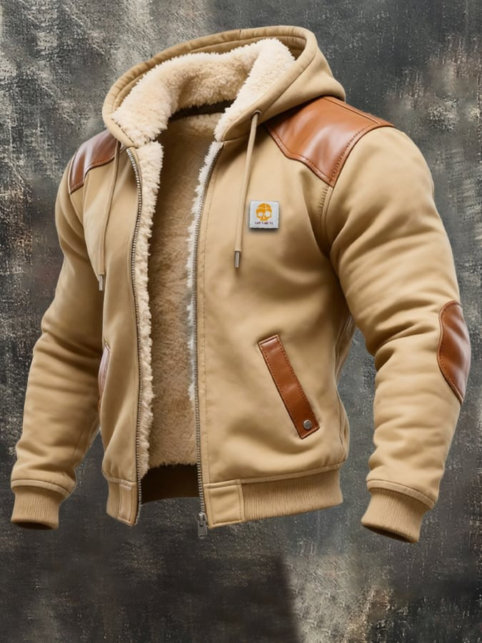 WARM VINTAGE COAT IN SYNTHETIC LEATHER