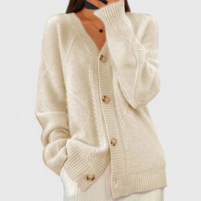 Women's Cardigan in Red, Apricot, Khaki or Pink