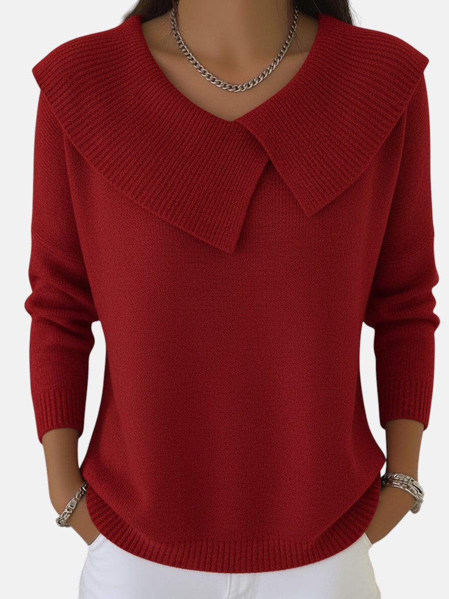 Women's Collared Sweater in Seven Soft Colors