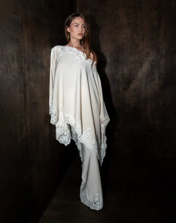 Elegant Lace Cape Set