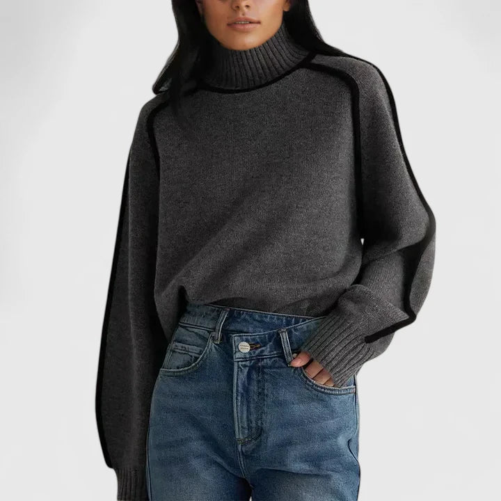 Women's Elegant Sweater in Brown or Gray