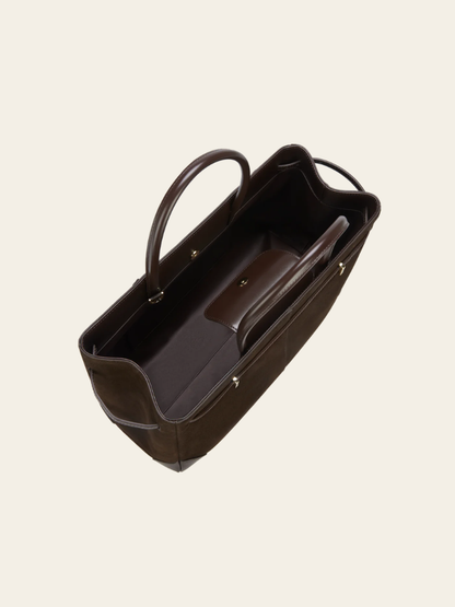 Espresso Suede Book Tote Bag 33