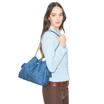 Tory Burch Charlie Quilted Drawstring Shoulder Bag