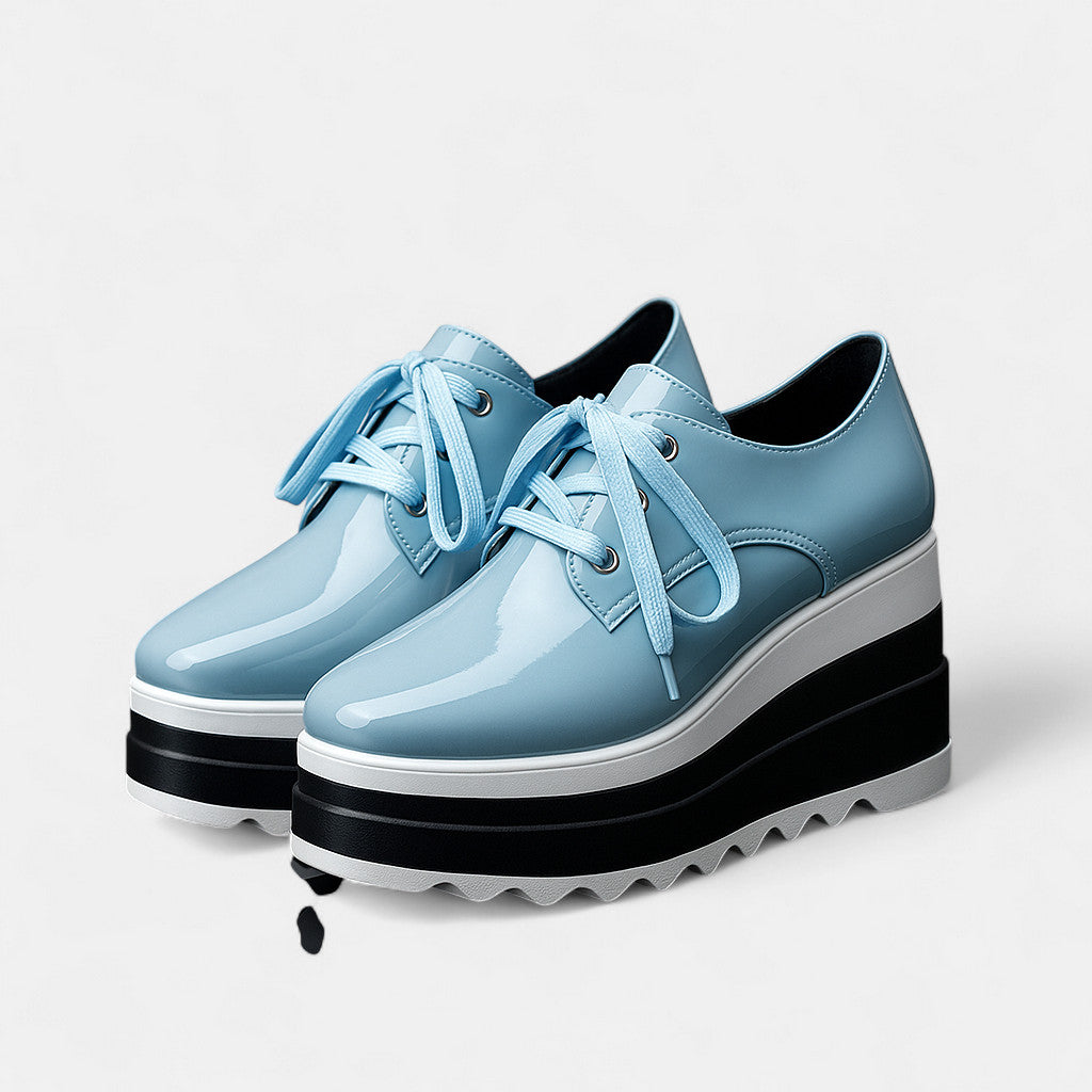 Women's Comfort Platform Derby Shoes in Three Colors