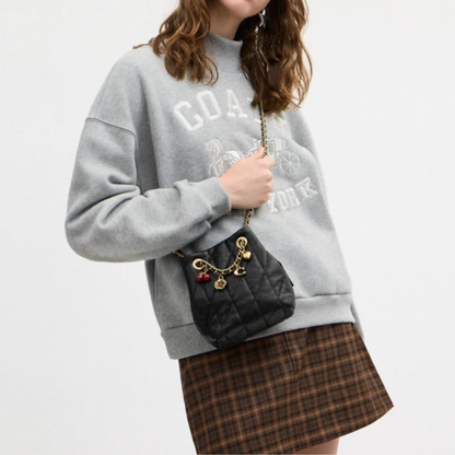 Sinclaire's Jade Drawstring Bag With Quilting
