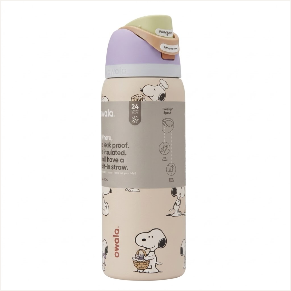 Playful Snoopy Water Bottle 24oz
