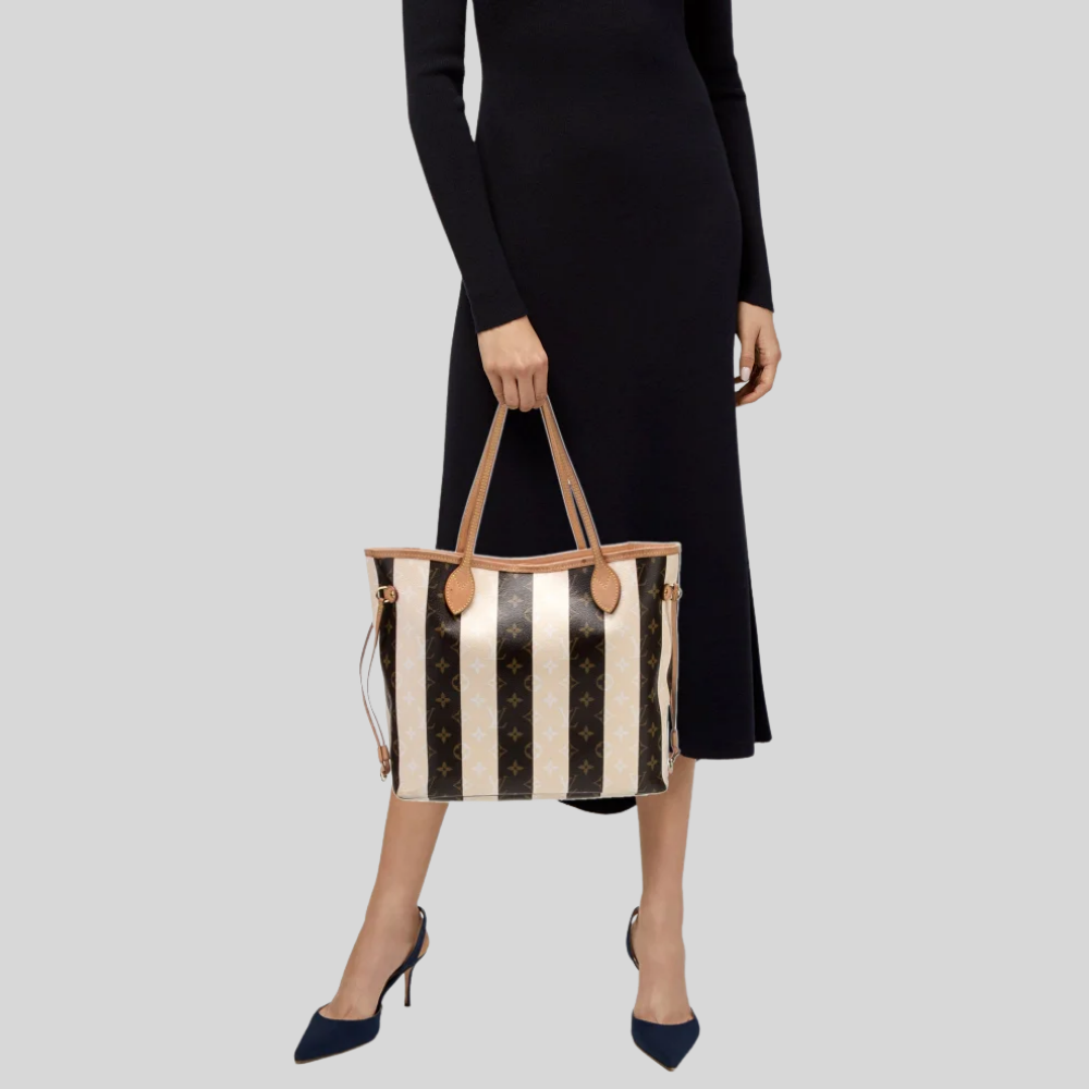 LV Monogram Rayures Neverfull MM