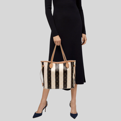 LV Monogram Rayures Neverfull MM