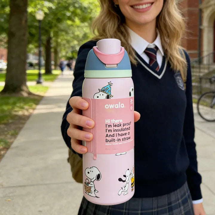 Playful Snoopy Water Bottle 24oz