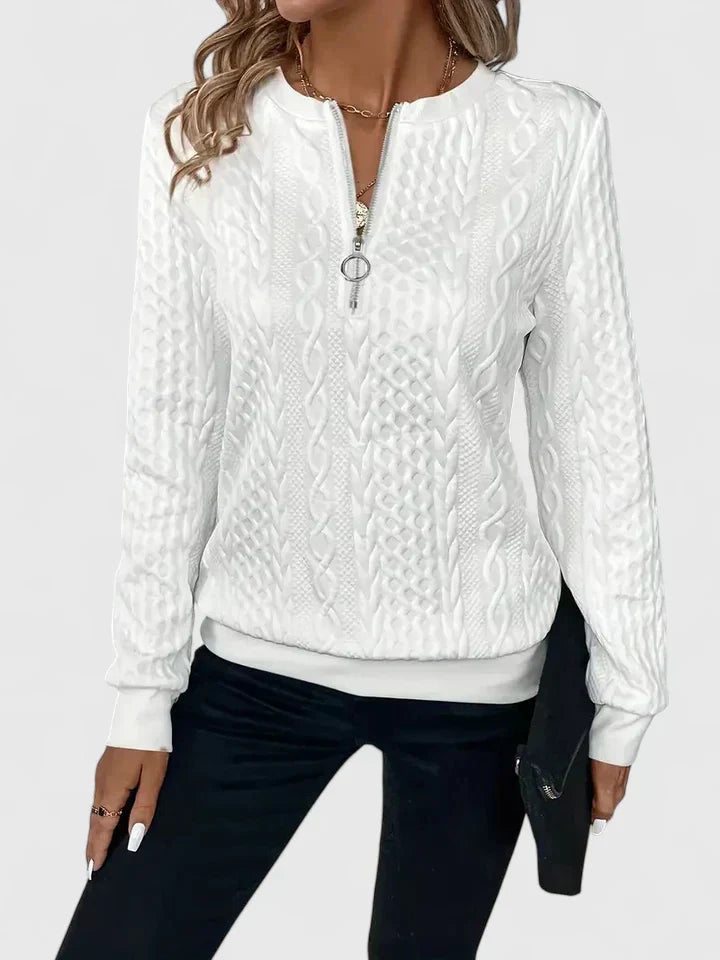 Women's Comfortable Sweater in White, Gray or Black