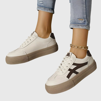 Women's Comfort Sneakers in Blue and Brown
