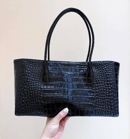 CHANEL Crocodile Croc Illusion Tote Shopping Bag