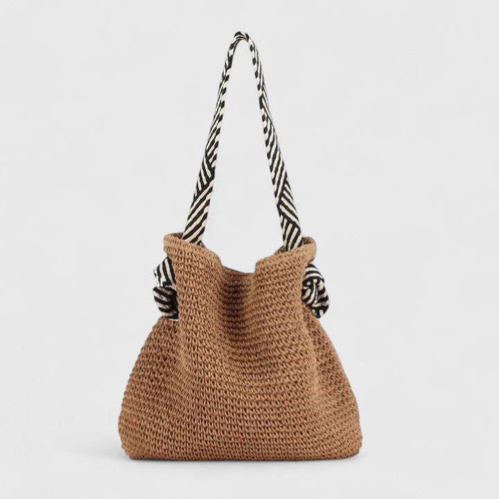 Women's Boho Shoulder Bag in Warm Brown or Beige