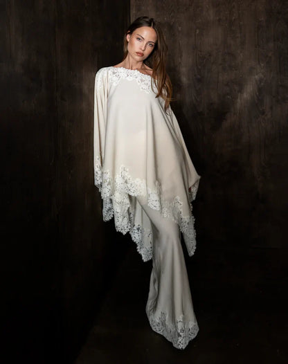 Elegant Lace Cape Set