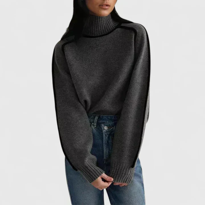 Women's Elegant Sweater in Brown or Gray