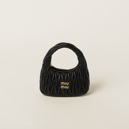 Miu Miu Wander Matelasse Nappa Leather Hobo Bag