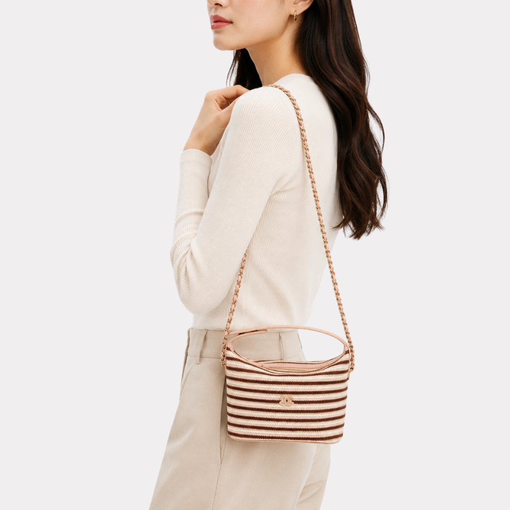 Chanel Crochet Lambskin Coco Crochet Hobo Clutch