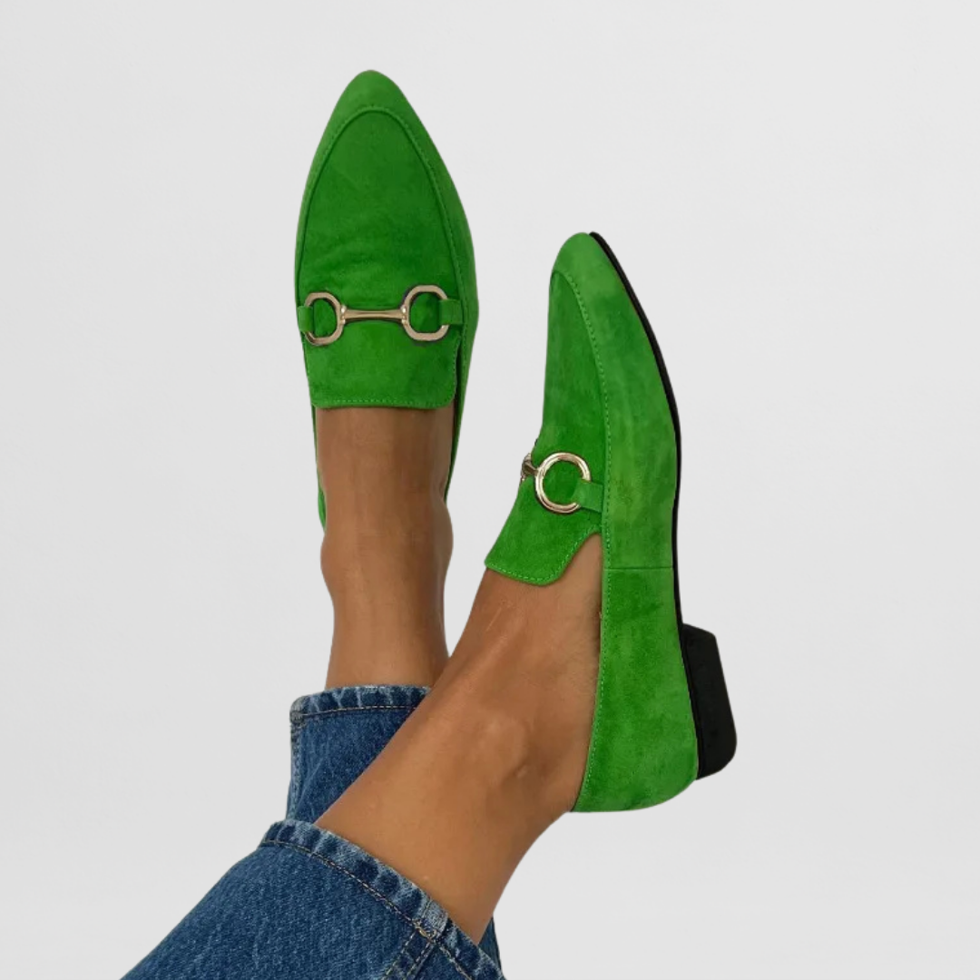 Women's Comfort Loafers in Purple and Green Tones