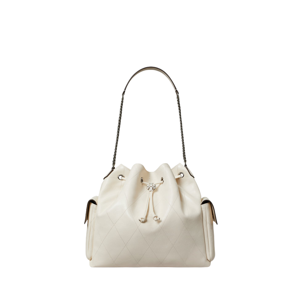 Tory Burch Charlie Quilted Drawstring Shoulder Bag