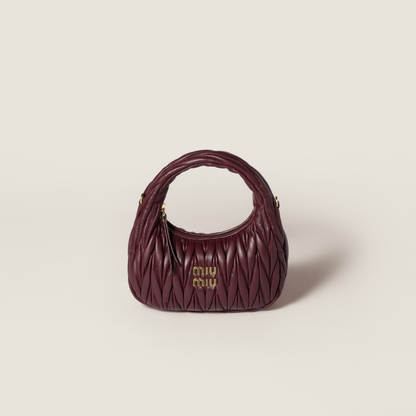 Miu Miu Wander Matelasse Nappa Leather Hobo Bag
