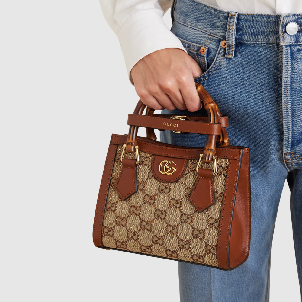 Gucci Diana Crystals Small Tote Bag