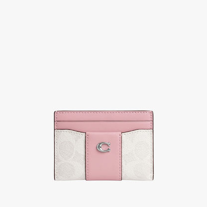 Coach Essential Card Case In Signature Jacquard