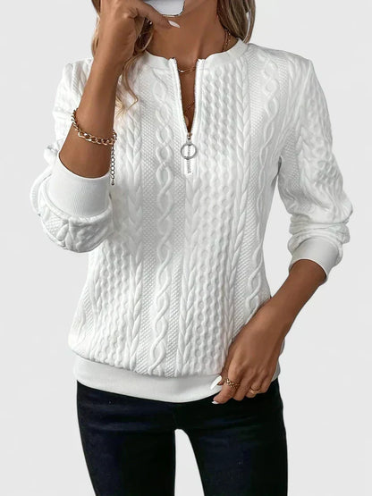 Women's Comfortable Sweater in White, Gray or Black